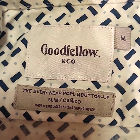 WAS  $40  Goodfellow & Co Gingham Button Up Long Sleeve Shirt Mens Size M - Picture 5 of 10